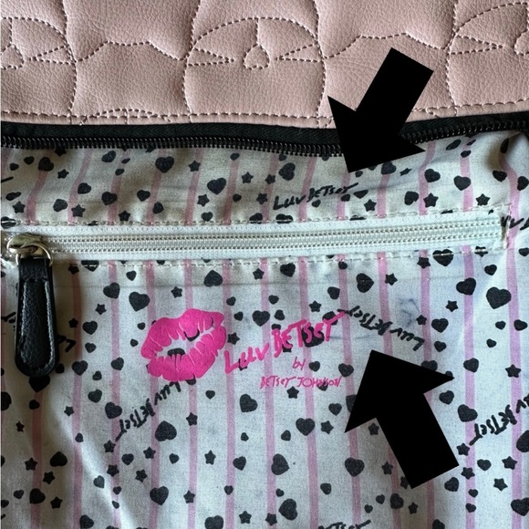 Betsey Johnson Luv Betsey Light Pink Quilted Cat Crossbody - Picture 8 of 8